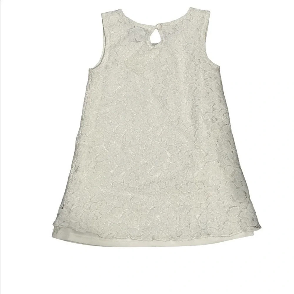 Tahari Lace Dress Kids 6X White Floral Rosette Special Occasion‎ A-Line Elegant - Picture 2 of 7
